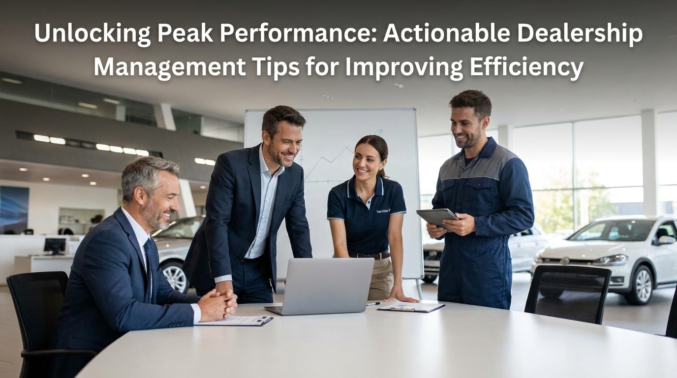 Dealership Management Tips for Peak Efficiency and Profit